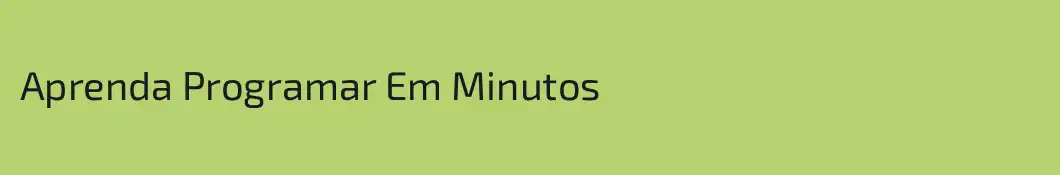 Aprenda Programar Em Minutos